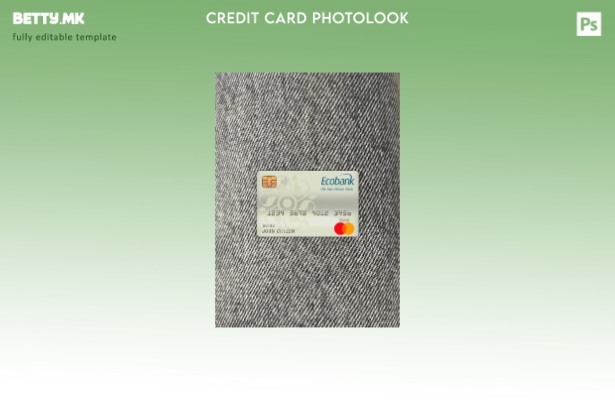 модерен стил на Буркина Фасо Ecobank банка главна дебитна картичка photolook пре